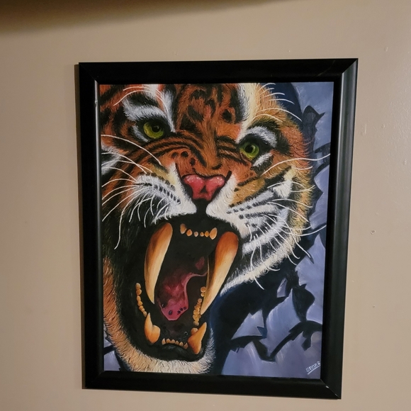 BEAUTIFUL VINTAGE OIL ON CANVAS PAINTING SIGNED BY ANNA 25X31 " FRAMED - Picture 11 of 12